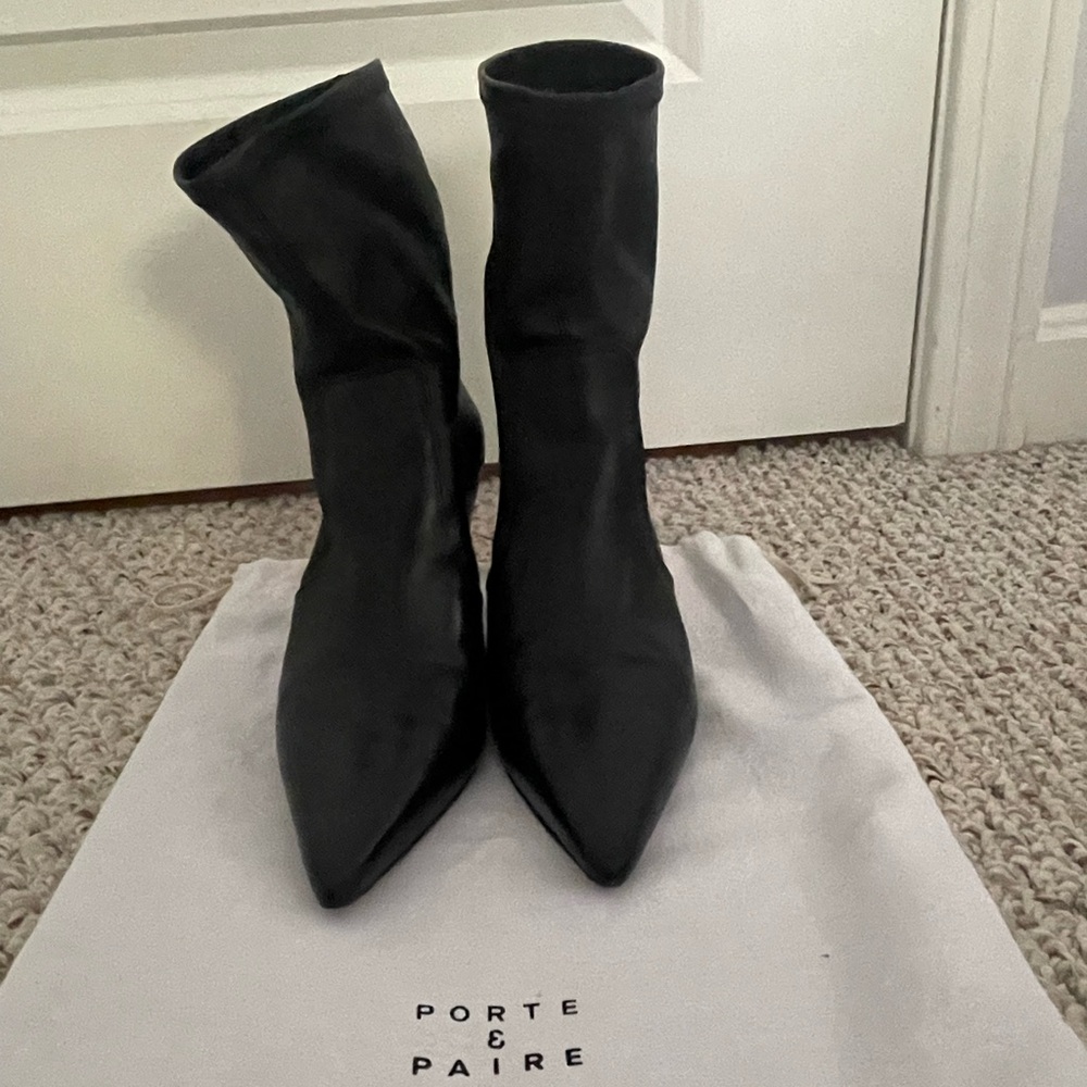 Porte & Paire black sock boots